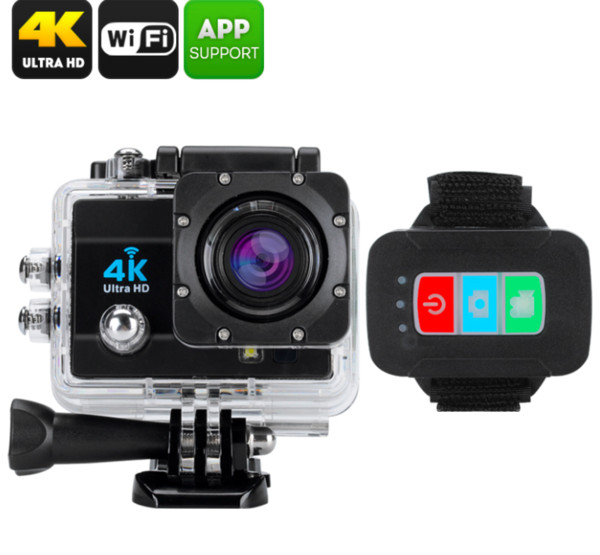 Q3H 4K Ultra HD 1080P Waterproof Sports Camera 16MP LCD Camcorder Wifi Remote