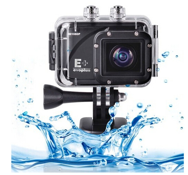 2015 Hot sale EVOPLUS E+ Full HD 1080P 12MP Diving Bicycle Action Camera 60m Waterproof Car DVR Sports DV free shipping