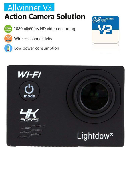 Lightdow Ultra 4K HD Sports Camera Wifi Action Video Cameras 30m Waterproof 2.0 Inch Screen Bicycle skate Camcoder Sports DV