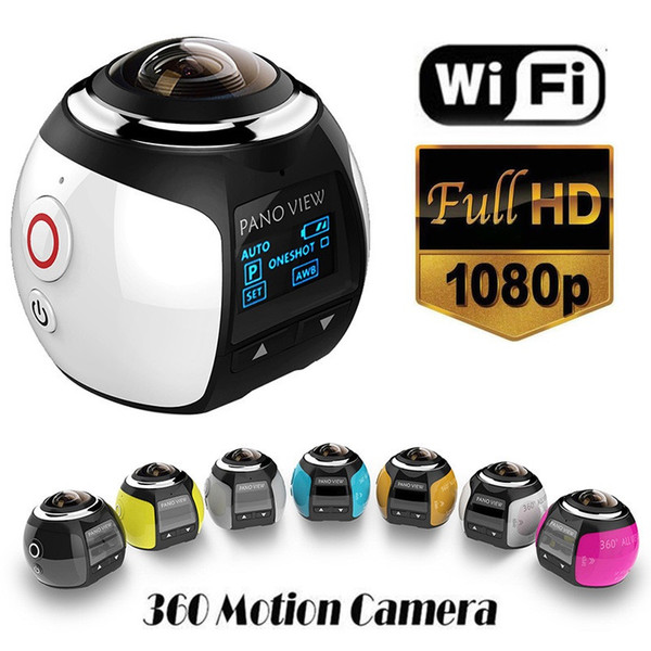 V1 360 degree sport camera Mini Panorama VR Camera 4K 1080P HD Wifi Waterproof Sports 30m Diving Actoin Camera With Retail package