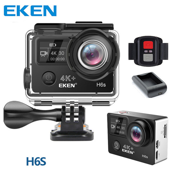 Original EKEN H6S Native 4K Full-Time EIS Ultra HD Action Sports Camera WIFI HDMI Dual screen 170 Wide Angle remote control waterproof DV