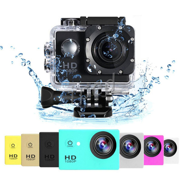 Cheap SJ4000 style A9 2 Inch LCD Screen sports camera 1080P Full HD Action Camera 30M Waterproof Camcorders Helmet Sport DV VS 4k colorful