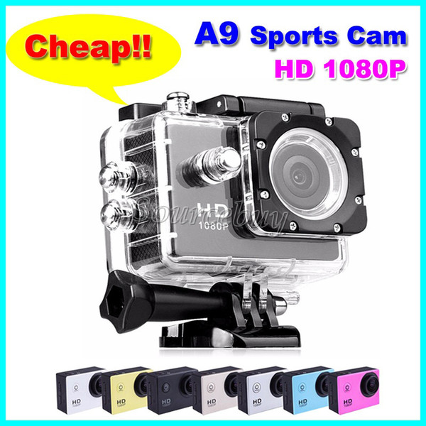 Cheapest A9 HD 1080P Waterproof Action Cameras copy Diving 30M 2