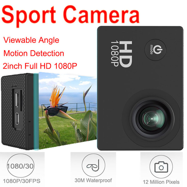 SJ4000 A9 Style Cheapest Copy 2inch LCD Screen mini Sports Camera 1080P HD Action Camera 30M Waterproof Camcorders Helmet Sport DV 50 Packs