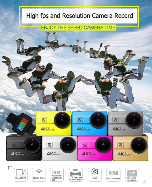 4K 30fps WIFI Sports Action Camera Ultra HD Waterproof DV Camcorder 12MP 170 Degree Wide Angle