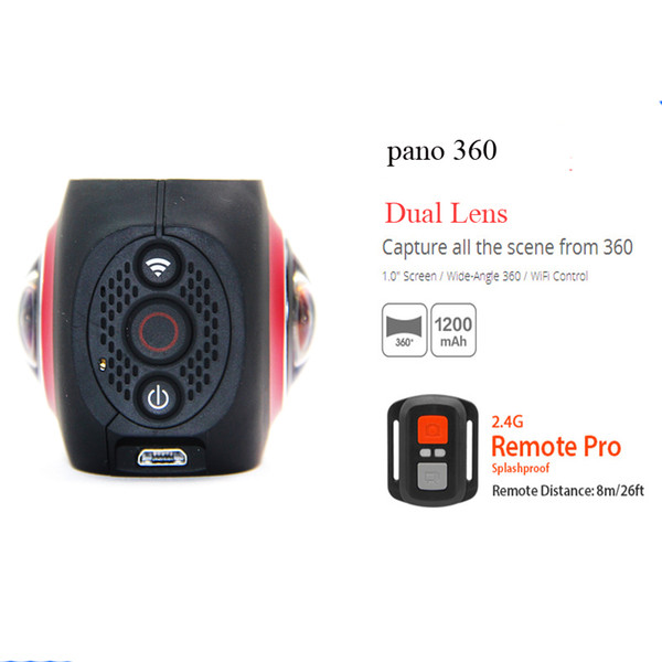 pano 360pro 4k Panoramic Camera Dual Lens 3040*1520 30fps 1500mAh 16MP VR wifi Sport Action camera