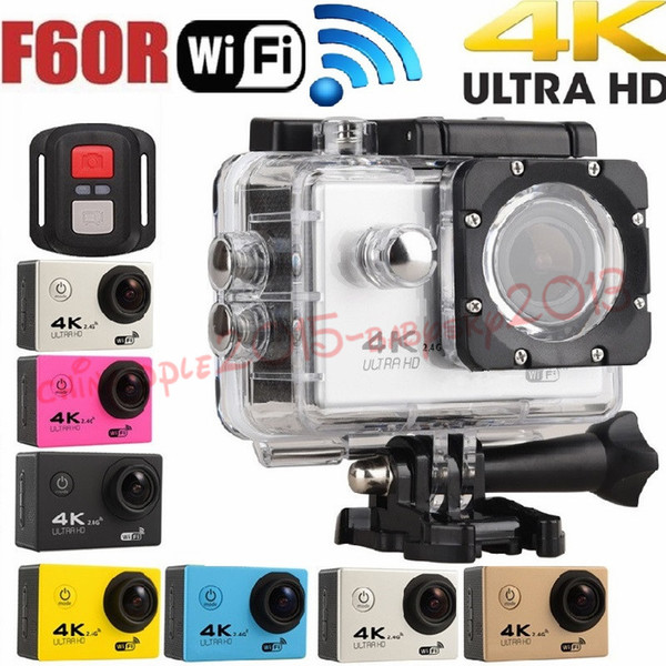 F60R with 2.4G remote 4K Action Camera 170D Len 1080P 60FPS WIFI Sport Camera 30M Waterproof Helmet Cam diving Camcorder