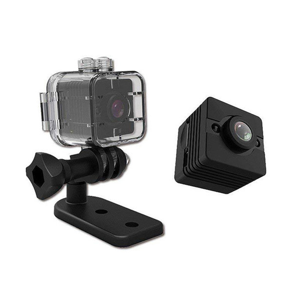 SQ12 Waterproof Mini Camera 1080P Sports Camera 155° Wide-Angle Lens Car DVR Camera Motion Detection Night Vision Sport DV Security Cameras