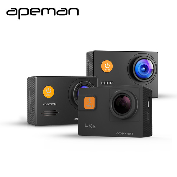 Apeman Action Camera A66 A70 A80 4K 1080P hd Waterproof Sport Helmet Video Camera With Camcorder New Case One Battery