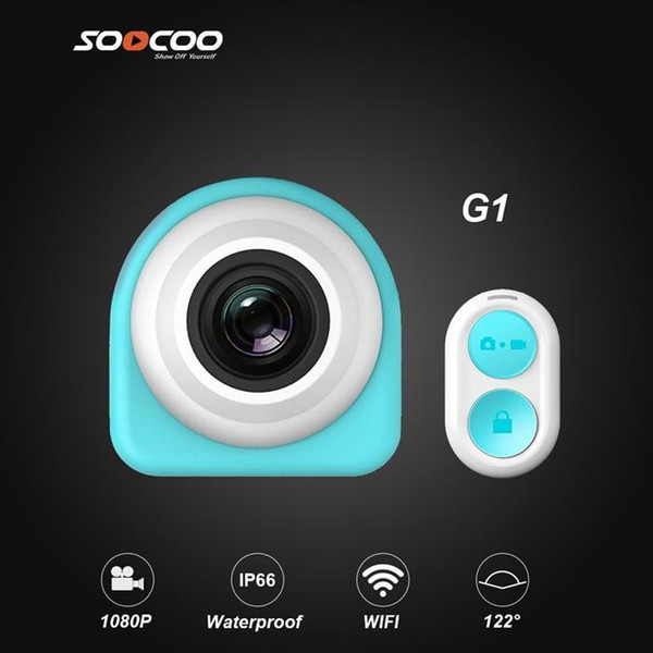 SOOCOO PODO G1 Mini Action Sports Camera 170 Degree Wide Angles 1080P H.264 Build-in Speaker Mic Wifi HD Car Dvrs Christmas Gift