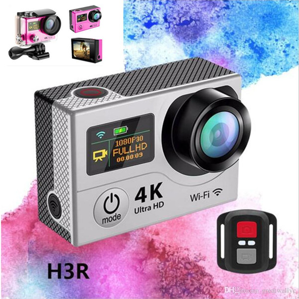 Dual Screen H3R Ultra HD 4K Wifi Action Camera With Remote Control Sports Camera Mini Camcorders Full 1080P DV Car DVR VS H9