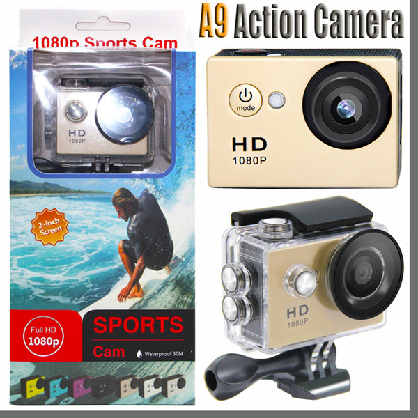 Cheapest copy for SJ4000 A9 style 2 Inch LCD Screen mini Sports camera 1080P Full HD Action Camera 30M Waterproof Camcorders Helmet sport DV