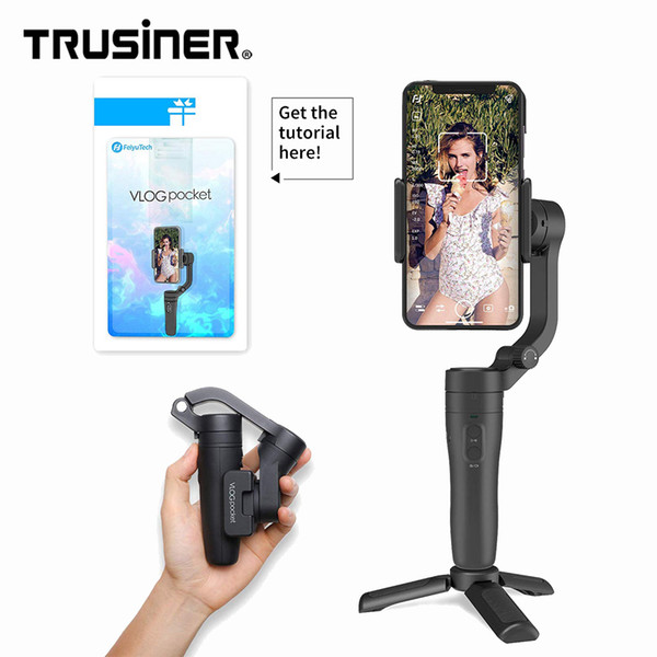 Feiyu Vlog Pocket Wireless Smartphone Gimbal Stabilizer Remote Control Foldable Compatible with iOS and Android Phones