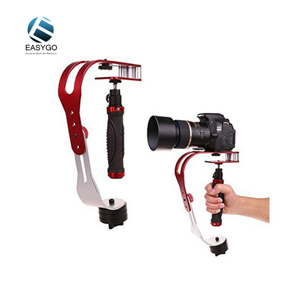 Video Camera Aluminum Red Bracket Holder Handle Handheld Action Stabilizer Grip For Canon Nikon Sony Go pro SJCAM Xiaomi Yi Camera Mini DV