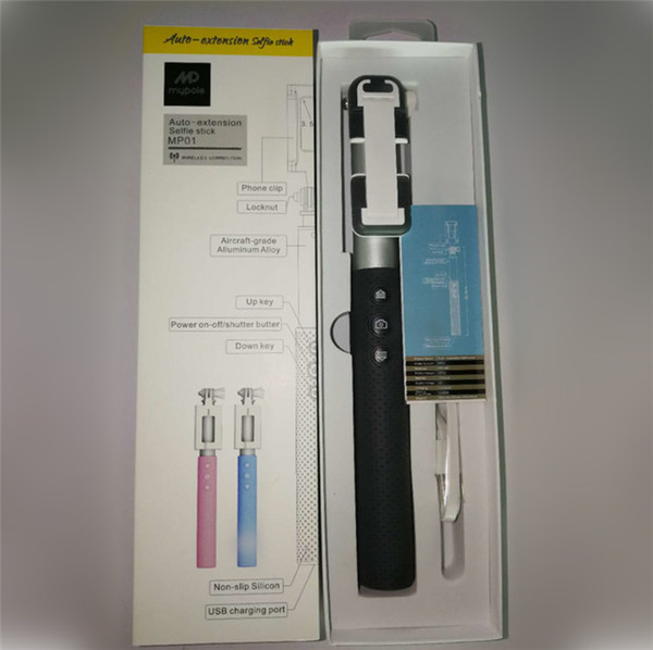 MP MyPole Smart Electric Auto-Extension Selfie Stick Wireless Bluetooth 3.0 Remote Control For iPhone Samsung Any Phones Camera with CE FCC
