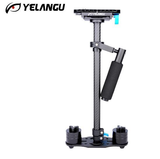 YELANGU Adjustable S60T Carbon Fiber Extended Tube Lenghth 60cm DSLR Camera Video Stabilizer Compact Mini camera stabilizer