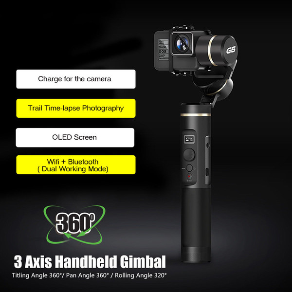 Feiyu G6 360° 3-Axis Handheld Gimbal Stabilizer waterproof for Gopro HERO 5 6 Action Camera