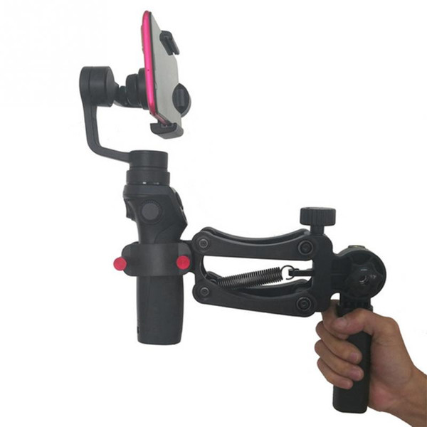 Z axis Spring Dual Handle Grip Gimbal Hold Arm for Smooth 4 OSMO Mobile 2 Phone and Camera Gimbal Stabilizer Handlebar Kit Black