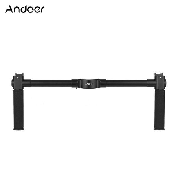 Andoer Gimbal Stabilizer Dual Handle Grip Handheld Bracket Handlebar Aluminum Alloy for Zhiyun Crane 2 Gimbal Stabilizer