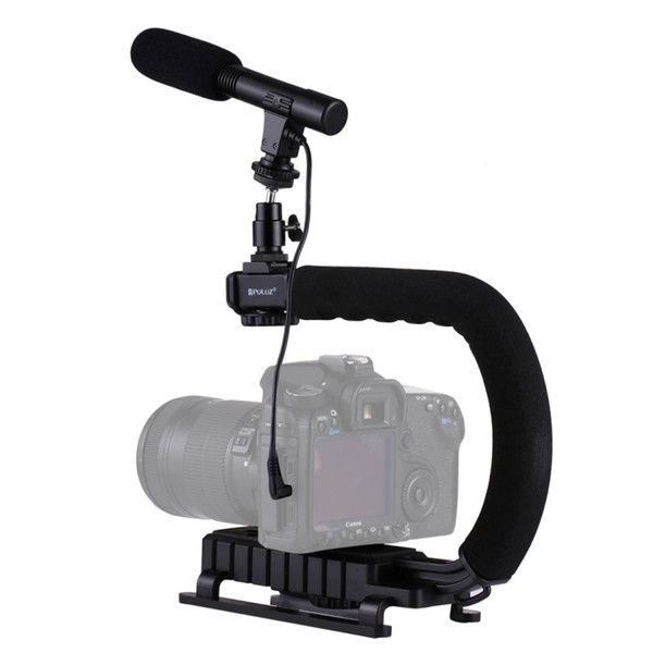 PULUZ c shaped bracket holder Professional U Shape DLSR Camera Handheld Stabilizer Steadicam+ Video Microphone Cold Shoe Tripod