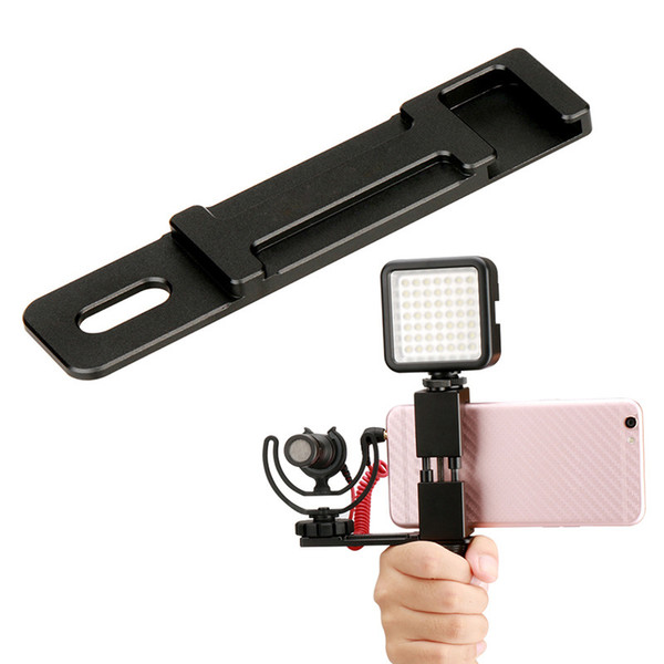 Microphone Cold Shoe Plate Handhold Stabilizer Phone Mount Video Grip Stand for Ulanzi PT-1 @JH