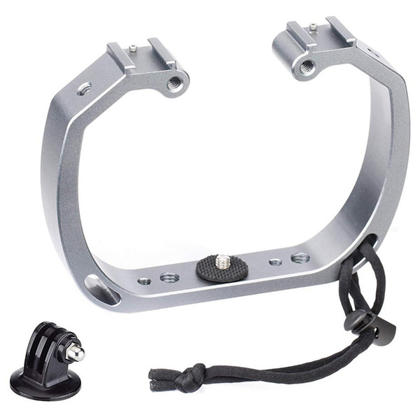 Underwater Diving Rig With Cold Shoe Mounts Wrist Strap For hero3 Hero4 Hero5 Hero6 Hero7 Waterproof Action Cams