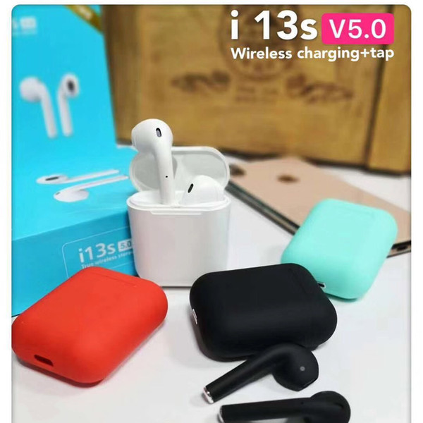 i13S TWS Bluetooth Earphone 5.0 3D bass Double Mini headphones Touch wireless Earbuds Smart Siri Headset wireless charging VS i10 i12 i13