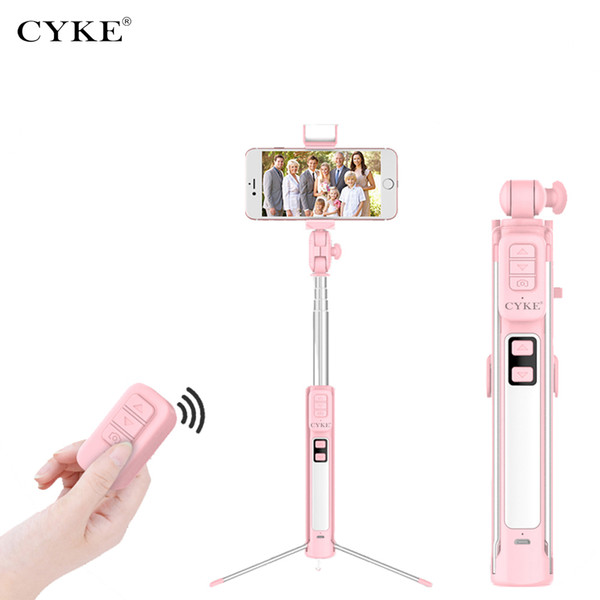 CYKE A18 Selfie Stick Phone Tripod Extendable Monopod with Bluetooth Remote Beauty Fill light for Xiaomi iphone Smartphone