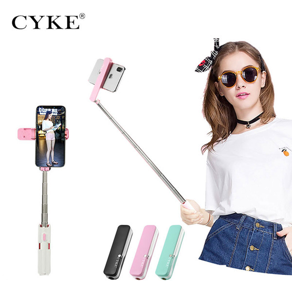 CYKE M1 Mini Selfie Stick Universal Rotatable Foldable Portable Extendable Bluetooth Wired Selfie Monopod For iPhones Samsung Without tripod