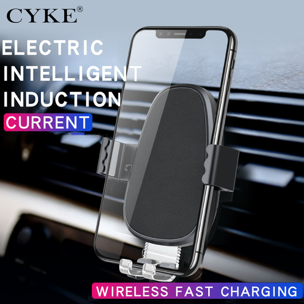 CYKE Infrared Wireless Car Charger For iPhone XS XR Samsung S10 Fast QI Wireless Charger Air Vent Mount Car Phone Holder Stand