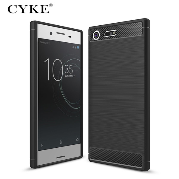 Carbon Fiber Case for Sony Xperia XZ Premium XZS XA1 XA2 PLUS Ultra XZ1 XZ2 Compact L2 Cover Soft TPU Mobile Phone Bags