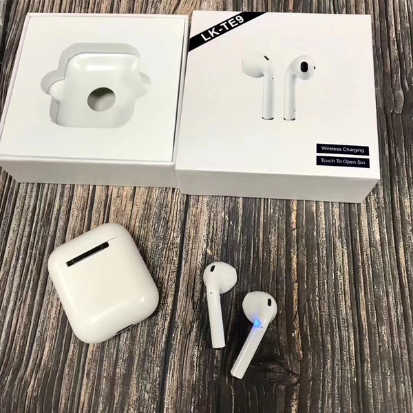 2019 New LK-TE9 TWS Bluetooth 5.0 Earbuds activate siri Wireless Earphones Support Touch Control Wireless Charging Binaural Calling