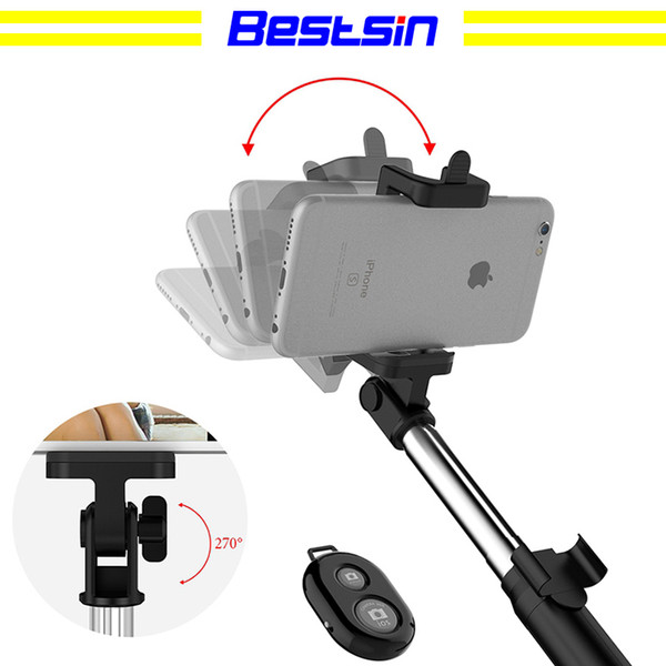 Bestsin Handheld & Tripod 2-in-1 Extendable Bluetooth Selfie Stick for iPhone X 8 7 6 6S 6Plus Samsung Android Smart Phone