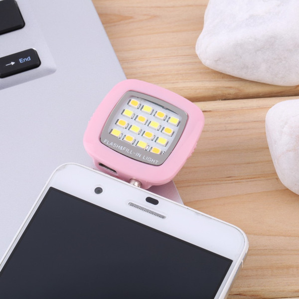 Mini Portable Smart LED Camera Fill-in Flash Selfie Light For Cellphone Promotion Newest 50