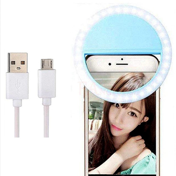 LED Selfie Ring Light For iPhone For Xiaomi For Samsung Huawei Portable Flash Camera cell Phone Case Cover Photography Enhancing live show