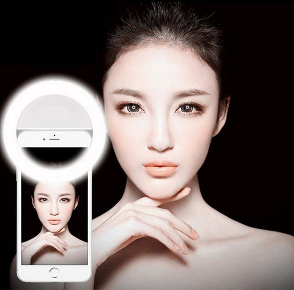 LED selfie ring light Flash spotlight circle round fill in light lamplight speedlite Enhancing photography for iphone 7 plus samsung note 7