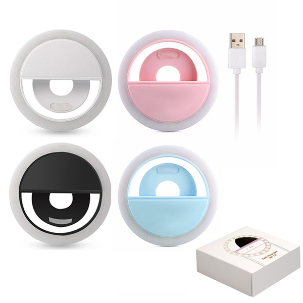 USB charge LED Selfie Ring Light for iPhone Supplementary Lighting Night Darkness Selfie Enhancing for phone Fill Light