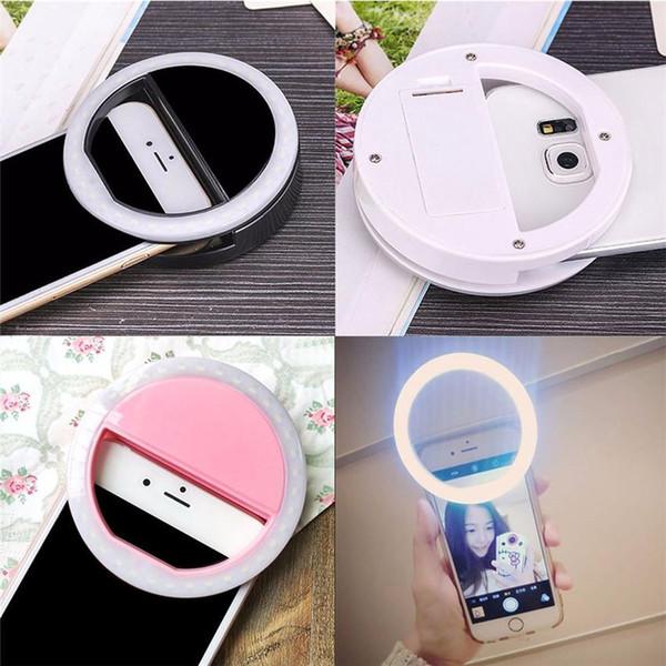 Phone LED Selfie Flash Light for iPhone 6 7 Samsung Note 7 S7 Blackberry Motorola Droid Iphone Selfie Ring Light Circle Round