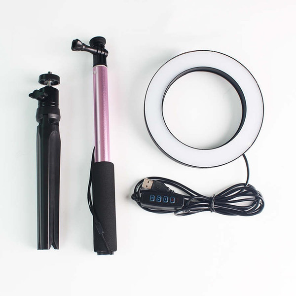 Dimmable Wide Dimming Range LED Ring Fill in Light Tripod for Camera Photo Studio Selfie Photography