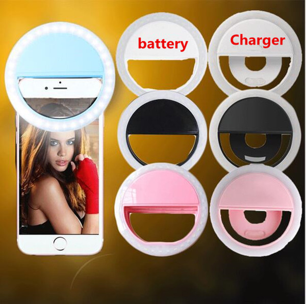 LED selfie ring light Flash spotlight circle round fill in light lamplight speedlite Enhancing photography for ipad 2017 iphone x 8 plus