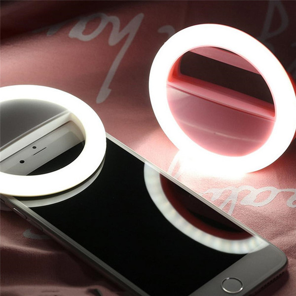 Universal Selfie Ring Flash Led Light Lamp Mobile Phone Led Selfie Lamp Ring Flash For iphone For Samsung DHL Free shipping