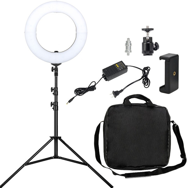 SUNBOST Camera Photo Video Lighting 14 inches/48 centimeters Outer 40W 5500K Dimmable LED Ring Light Stand Receiver for Smartphone Youtube V