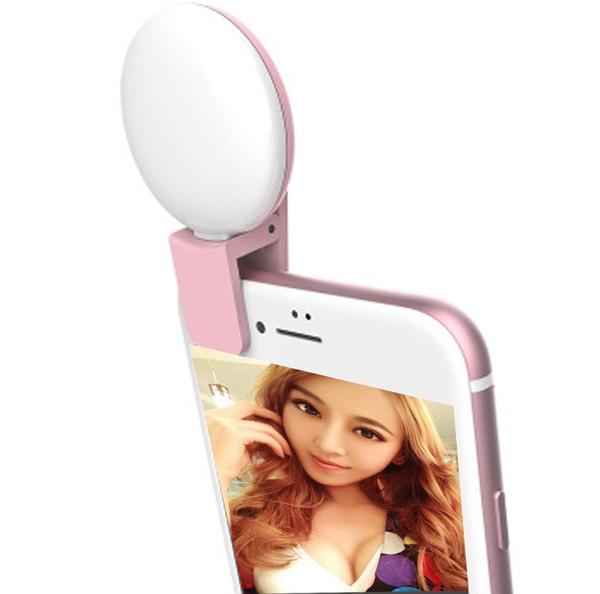 LED Selfie Light, Rechargeable Dimmable Lighting Clip On Light for Smart Phone, Tablet, iPad, Laptop, LED Camera Fill Light for Photos Live