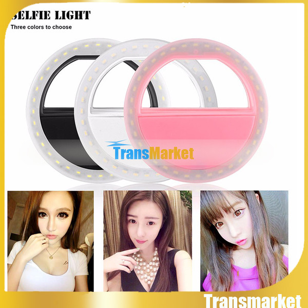 Selfie LED Light Up Flash Light Photography Luminous Ring Light 36pcs LED 3 Brightness Levels Clip on All Mobile Phone