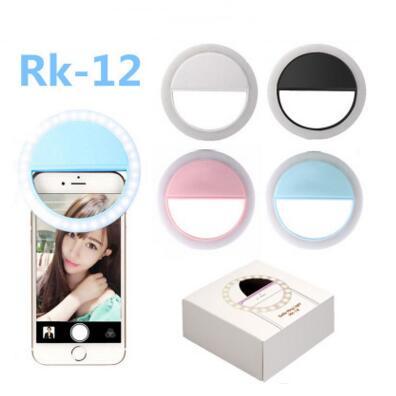 Universal LED Light Selfie Light Ring Light Flash Lamp Selfie Ring Lighting Camera Photography for Iphone Samsung with Retail Package