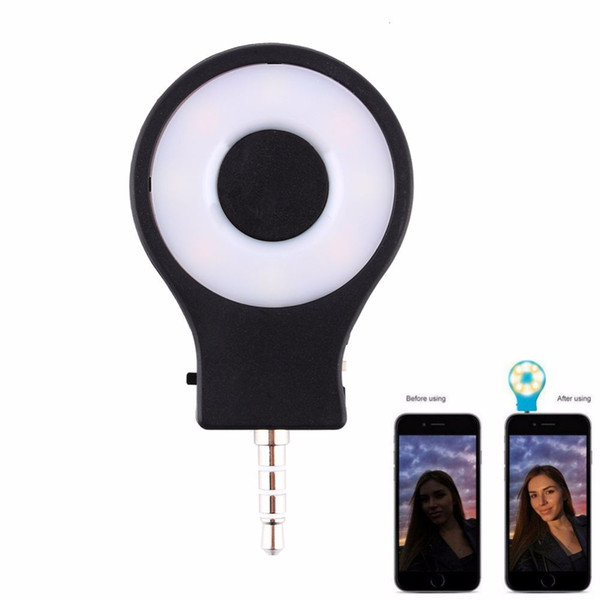 Elegant Mini 8 LED Selfie Spotlight Spotlight Sync Flash External LED lights Mini Smartphone Phone Selfie For iPhone IOS Android