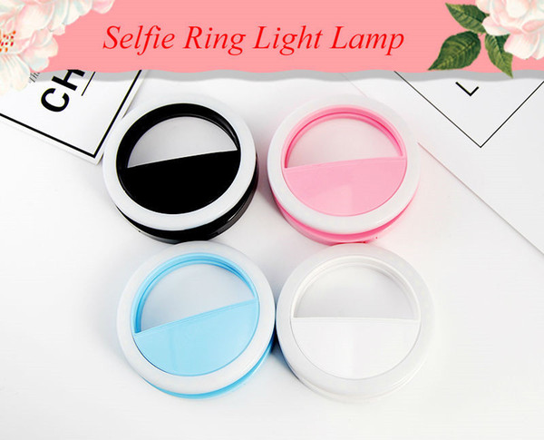 Selfie Ring Flash Led Light Lamp Mobile Phone Led Selfie Lamp Ring Flash For iphone For Samsung DHL Free shipping