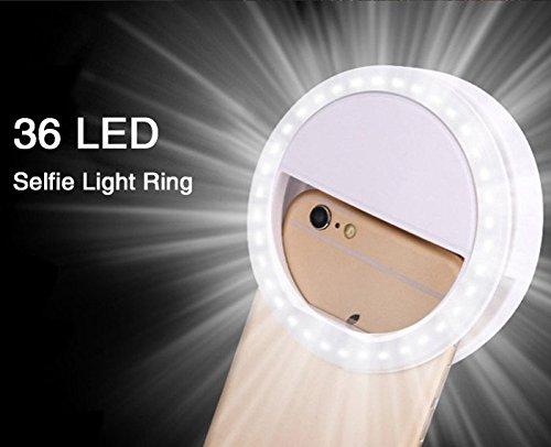 Wholesale-Selfie LED Light Up Flash Light Photography Luminous Ring Light 36pcs LED 3 Brightness Levels Clip on All Mobile Phone