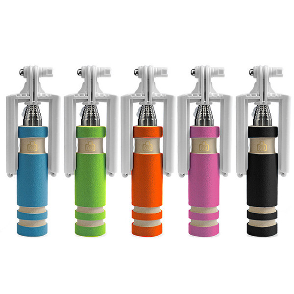 Mini Selfie Stick Pocket Monopod Cute Wired Selfie Handheld Extendable Monopod For iPhone 7 For Samsung Galaxy S7 edge 200pcs/lot