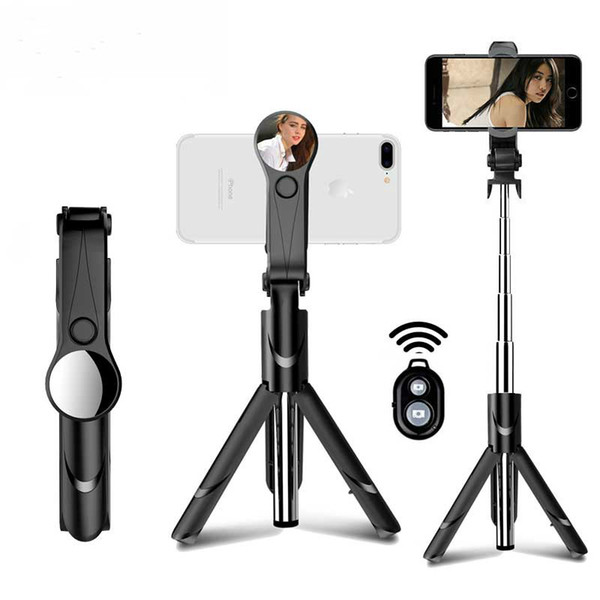 Bluetooth Selfie Stick Mini Tripod Extendable Monopod With Mirror For iPhone For Android For Samsung